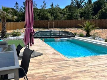 Villa pour 8 personnes, avec terrasse ainsi que piscine et jardin à Saint-Jean-de-Monts
