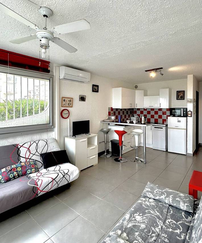 Studio für 2 Personen, mit Terrasse und Balkon/Terrasse, mit Haustier in Le Barcarès - 4