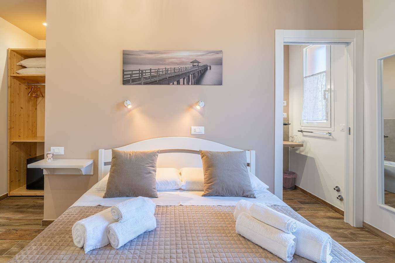 Habitación 'Beb Della Stazione - Beige' con terraza compartida, Wi-Fi y aire acondicionado in Pachino, Provincia de Siracusa