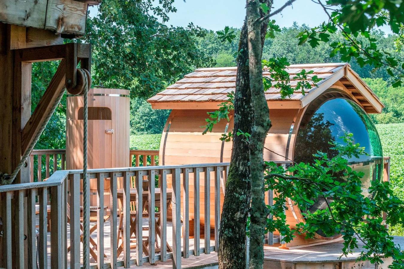 Cabane dans les arbres avec Spa privé - Bois des nauzes in Seyches, Région de Marmande