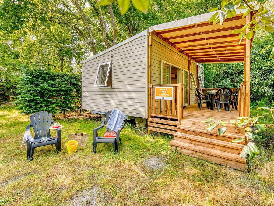 Camping Lou Broustaricq - Mobilhome 6 personas - Confort | 3 Dormitorios | 6 Pers. | Terraza elevada in Sanguinet, Côte d’Argent