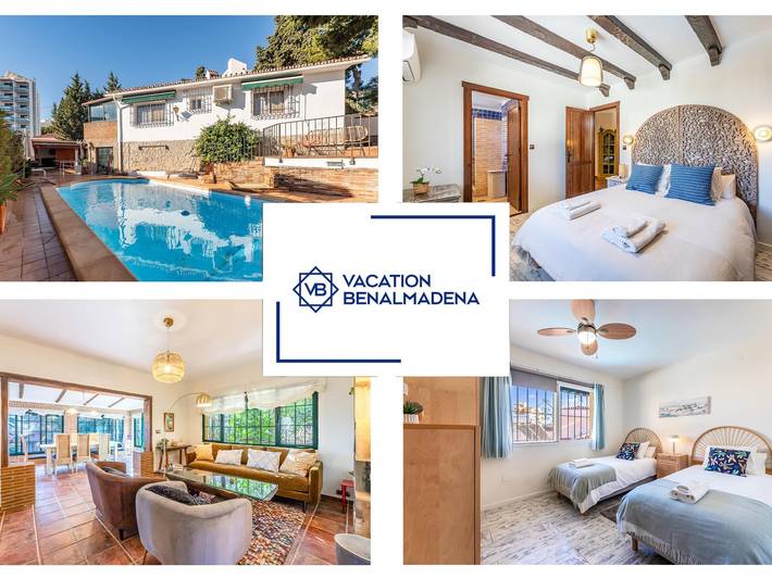 Casa para 8 personas, con jardín y piscina, Familias con niños en Benalmádena