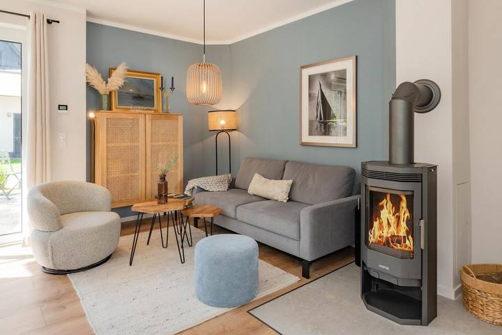 Ferienhaus Lykke Luna mit Sauna und Kamin auf Usedom in Zirchow, Usedom