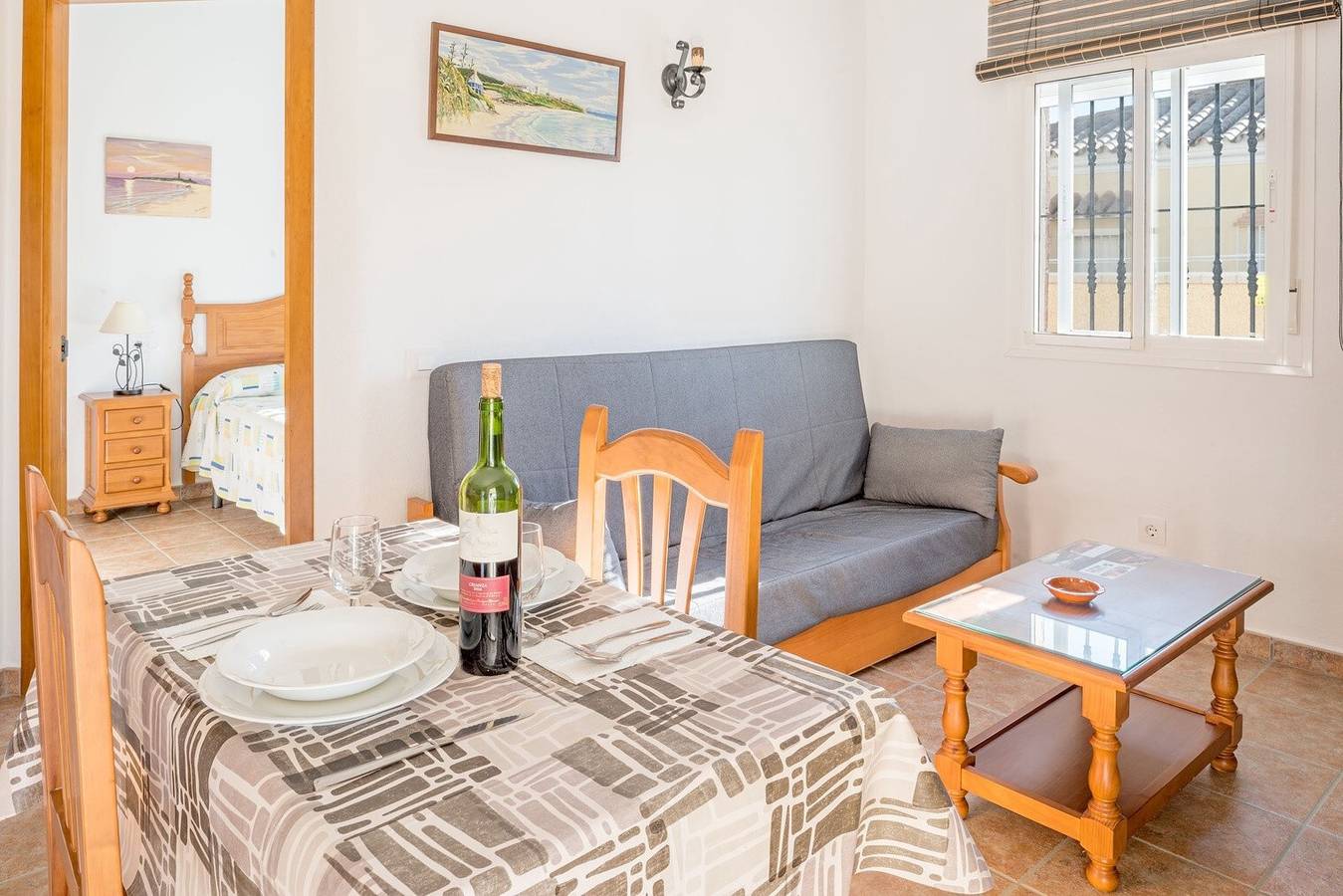 Aire acondicionado Apartamento cerca de la playa con piscina, terraza, jardín y Wi-Fi in Cabo Trafalgar, Barbate