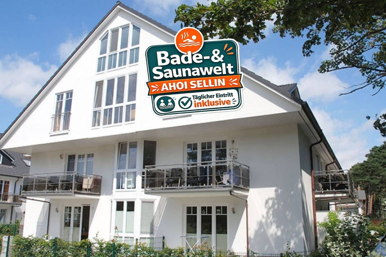 Ganze Ferienwohnung, Strandrose - Bade- & Saunawelt täglich inklusive in Thiessow, Mönchgut