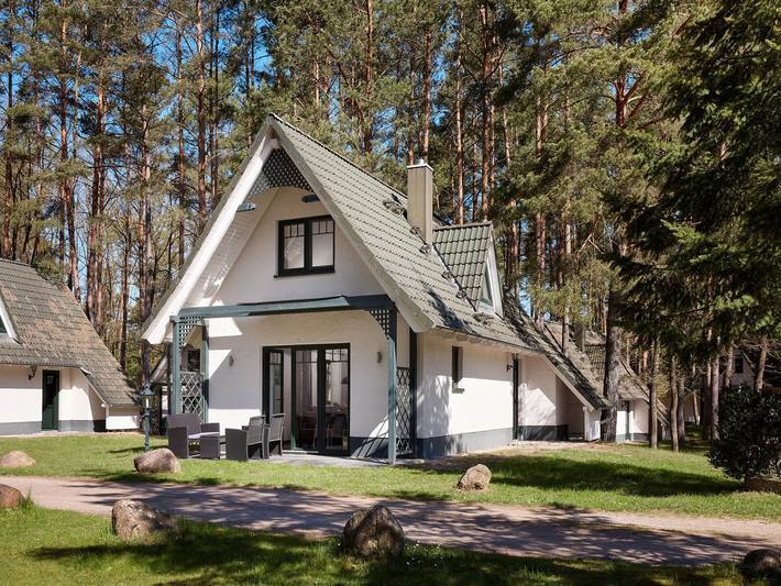 Ferienhaus für 4 Personen, mit Terrasse und Pool sowie Sauna in Nossentiner Hütte