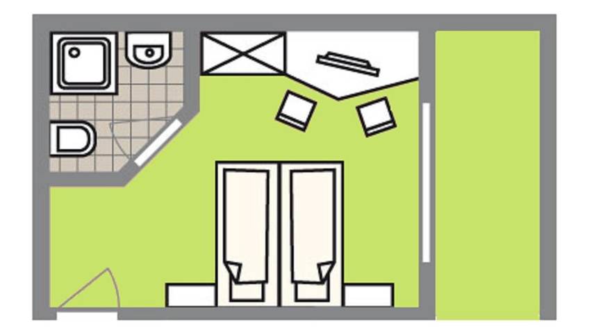 Hotel für 2 Personen, mit Balkon und Terrasse sowie Sauna und Ausblick in Grafenwiesen - 2