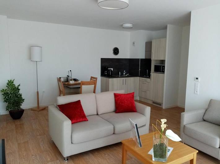 Appart’hôtel pour 2 personnes, avec Terrasse ainsi que Piscine et Sauna