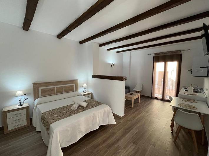 Apartamento para 3 personas, con Balcón y Terraza además de Piscina y Vistas en Alange