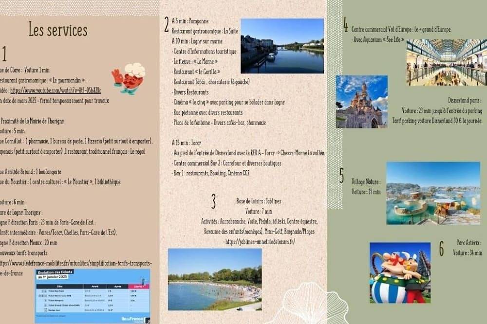 Apartamento entero, Disney Love - Val D Europe - Vallée Village - Village Nature - Parc Asterix in Thorigny-sur-Marne, Sena y Marne