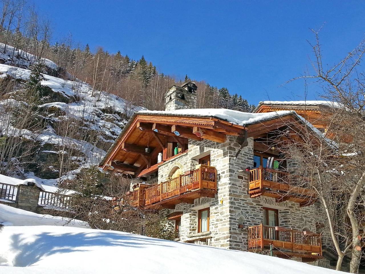 Charmantes Chalet mit Sauna, Kamin & Bergblick in Villaroger, Albertville und Umgebung