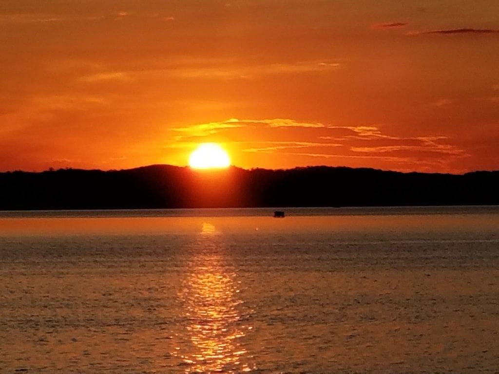 Sonnenuntergangkabine Auf Cotton See in Becker County