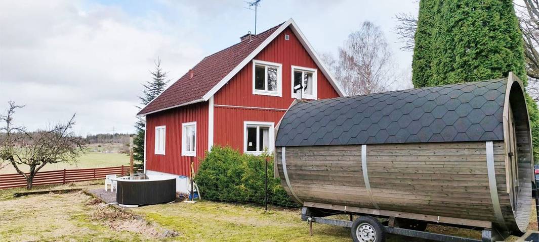 Hus Hornsö – Ferienhaus im schwedischen Stil im Naturpark Småland in Högsby