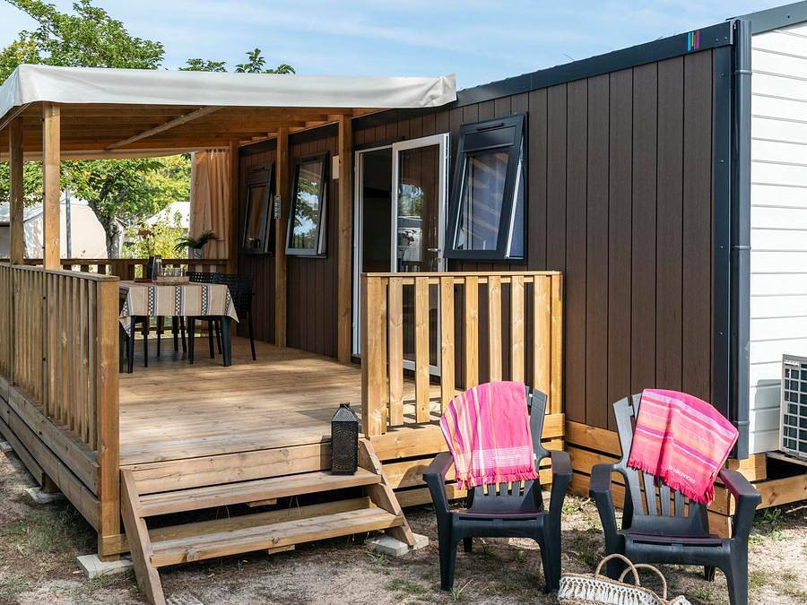 Camping Club Navarrosse Plage 4* - Ms Vacances - Stacaravan 4 personen - Olbia Confort met airconditioning in Biscarrosse, Côte d’Argent