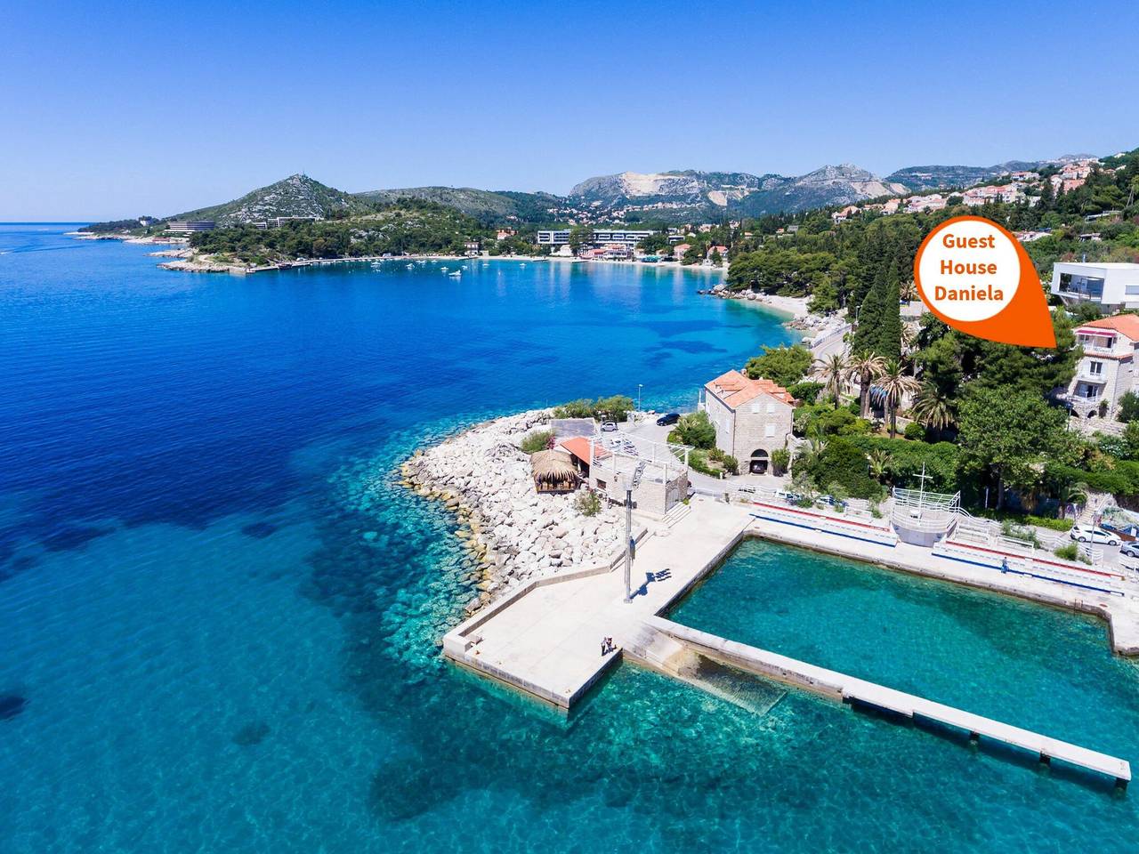 Ganze Wohnung, Guest House Daniela - Superior Double Room with Sea View - Soba 6 in Mlini, Dubrovnik-Neretva