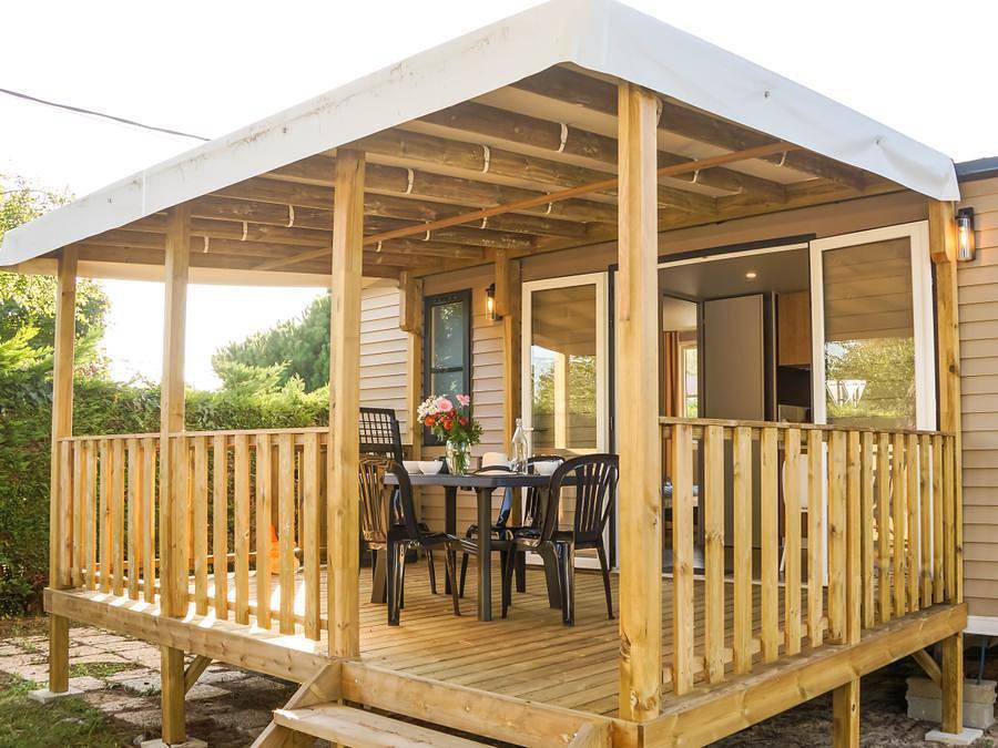Camping Le Lagon Bleu - Mobilheim 4 personen - Mobilheim O Hara 804, 2 Schlafzimmer, mit Terrasse, für 1–4 Personen in Notre-Dame-de-Monts, Vendée
