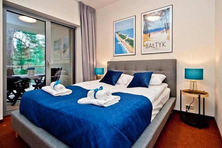 Apartament wakacyjny dla 4 osób, z Ogród w Jurata (Jastarnia)