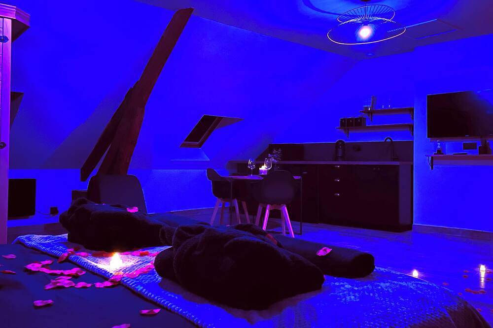 Ganze Wohnung, Love Room Le Chalet / Jacuzzi / Sauna in Château-Landon, Seine-et-Marne