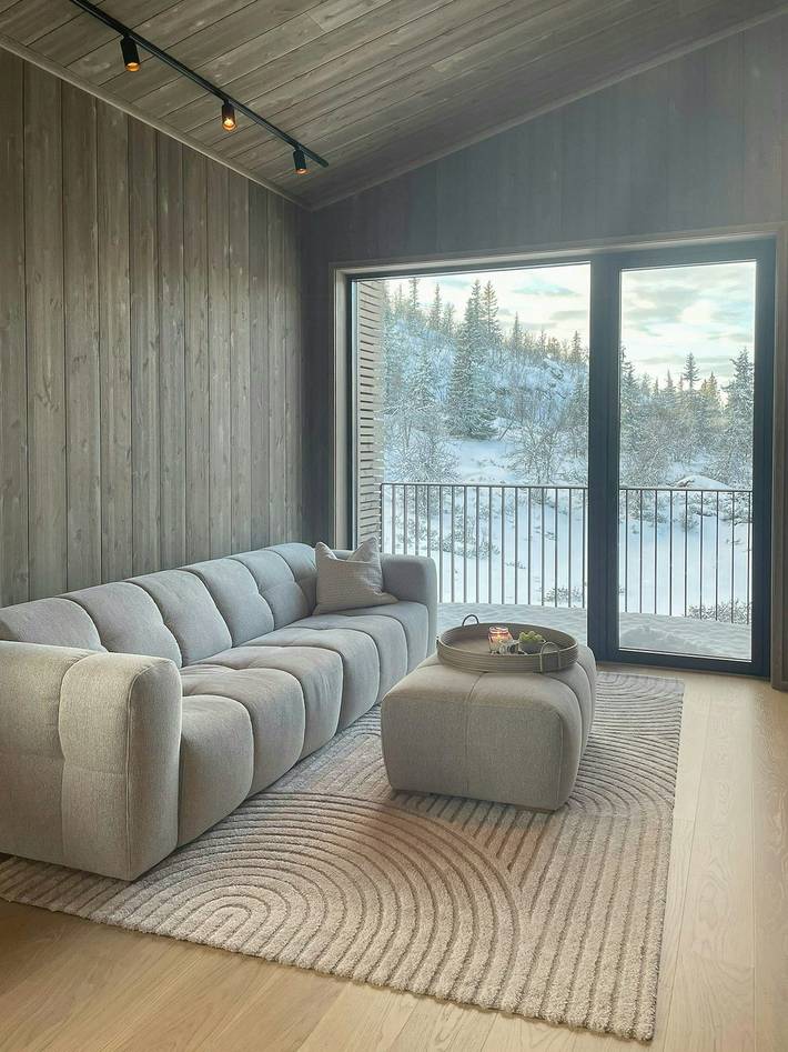 Architektonisch gestaltete Berghütte im Skigebiet Kvitfjell in Kvitfjell, Ringebu