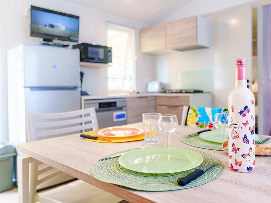 Camping du Vieux Château - Mobilhome 6 personas - Confort silencioso in Saint-Michel-Chef-Chef, Côte de Jade