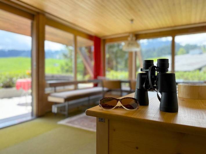 Ferienwohnung für 4 Personen, mit Balkon und Terrasse sowie Garten und Ausblick
