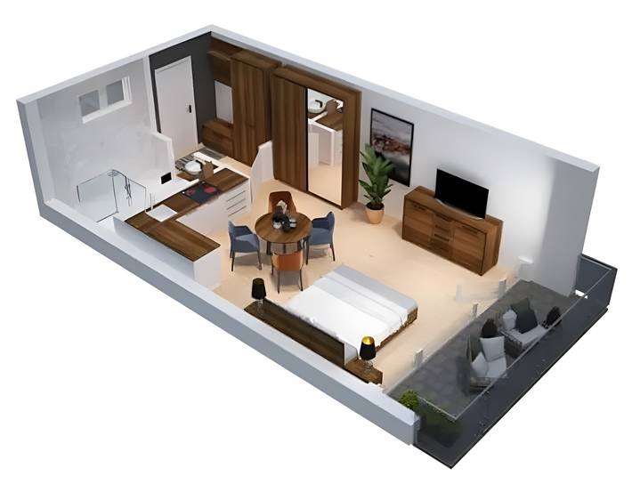 Ganze Wohnung, Höri-Nest: 1-Zimmer Abendsonne-Appartement mit Balkon in Gaienhofen, Untersee