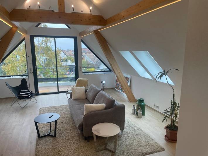 Gîte pour 4 personnes, avec Balcon et Jacuzzi ainsi que Terrasse et Jardin à Wettolsheim