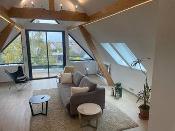 Gîte pour 4 personnes, avec jardin et jacuzzi, adapté aux familles à Wettolsheim