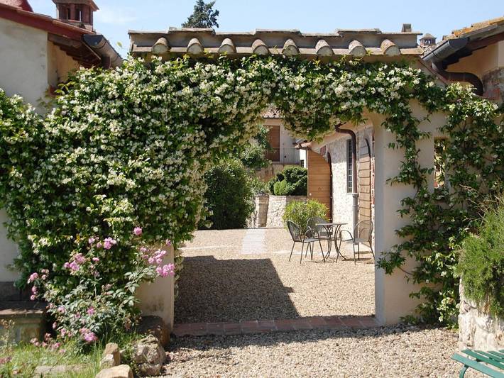 Appartamento per 2 persone, con piscina e giardino a Bagno a Ripoli