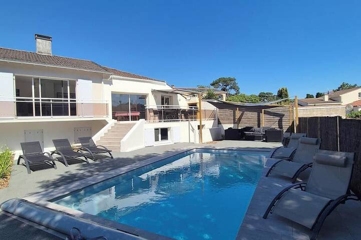 Maison de vacances pour 10 personnes, avec balcon et jardin à Jard-sur-Mer