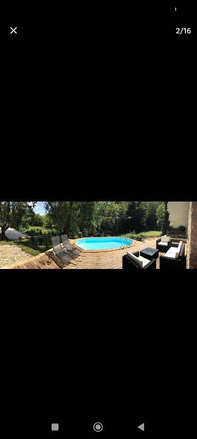 Maison de vacances pour 15 personnes, avec balcon ainsi que piscine et vue