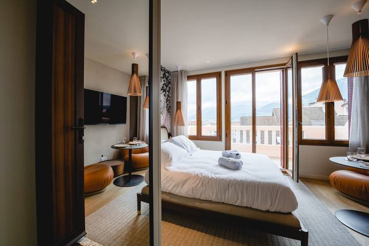 Ferienwohnung für 2 Personen, mit Balkon und Terrasse sowie Seeblick in Annecy - 2