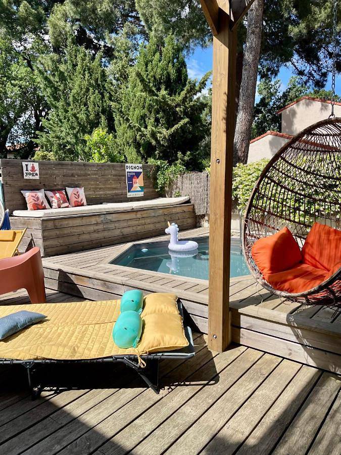 Location de vacances pour 6 personnes, avec vue ainsi que jardin et piscine, animaux acceptés dans Le Racou