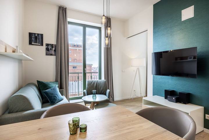 Ferienwohnung für 3 Personen, mit Balkon und Sauna in Wismar