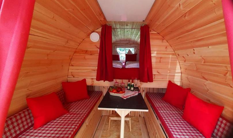 Camping für 4 Personen, mit Garten und Terrasse sowie Ausblick in Sachsen