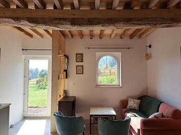 Gîte pour 4 personnes, avec jardin à Colleville