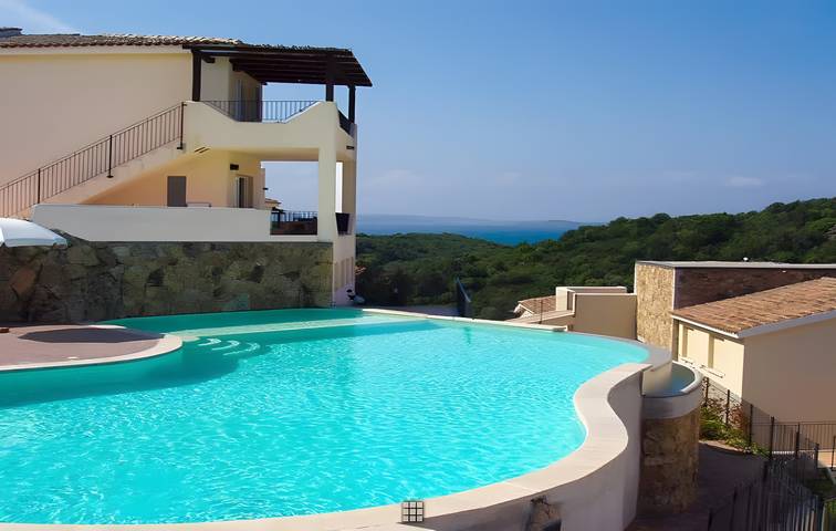 Ganze Wohnung, Apartment 'Simone' mit Meerblick, Gemeinschaftspool und Klimaanlage in Arzachena, Costa Smeralda