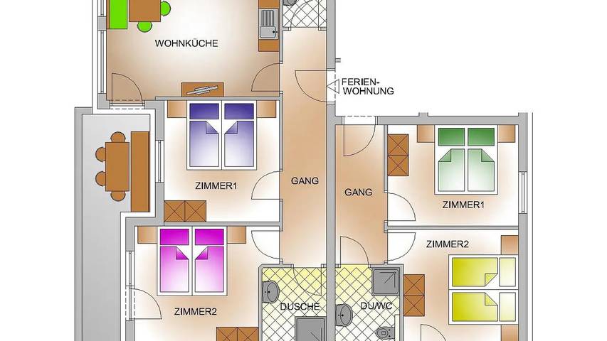 Ferienwohnung für 8 Personen, mit Balkon in Aschau im Zillertal - 2