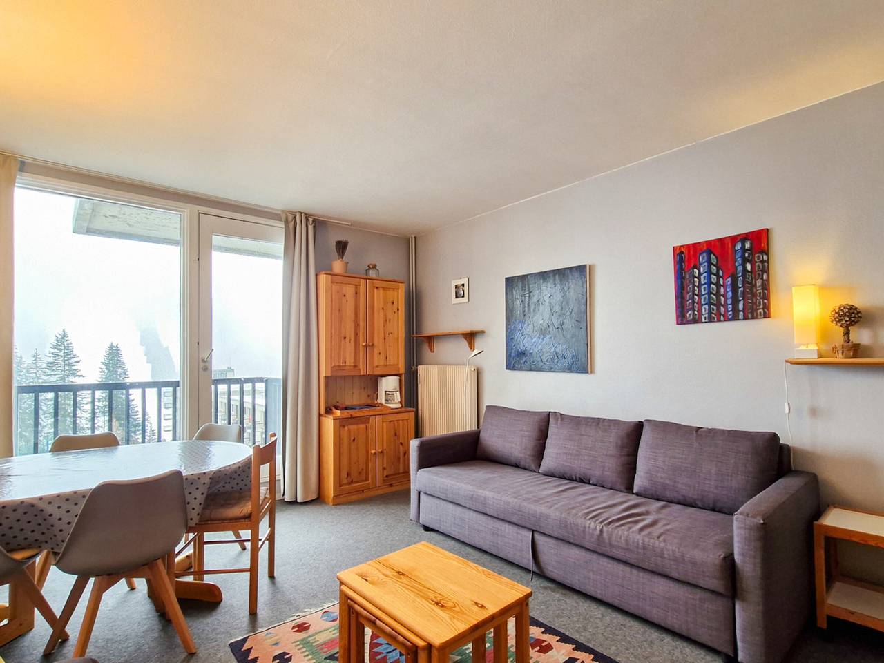 Studio entier, Studio lumineux avec balcon - Proche des pistes et commerces in Flaine, Arâches-la-Frasse