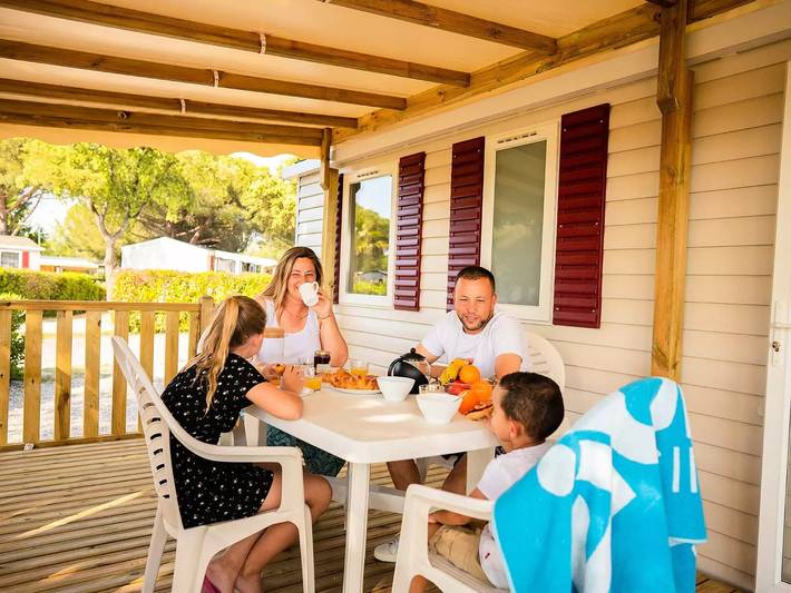 Mobilheim Sérénité 3  Zimmer Premium mit Klimaanlage 8 Personen in Lattes, Mittelmeerküste (Frankreich)
