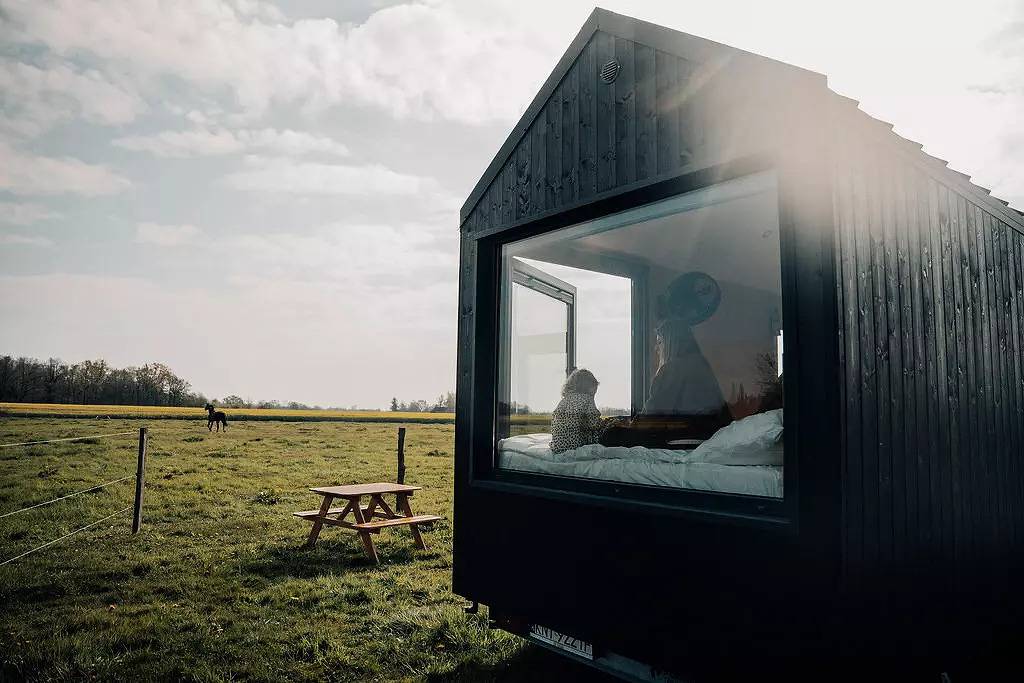 Appartement entier, Tiny House à 1H30 de Lyon entourée par les chevaux in Lessard-en-Bresse, Région de Chalon-sur-Saône