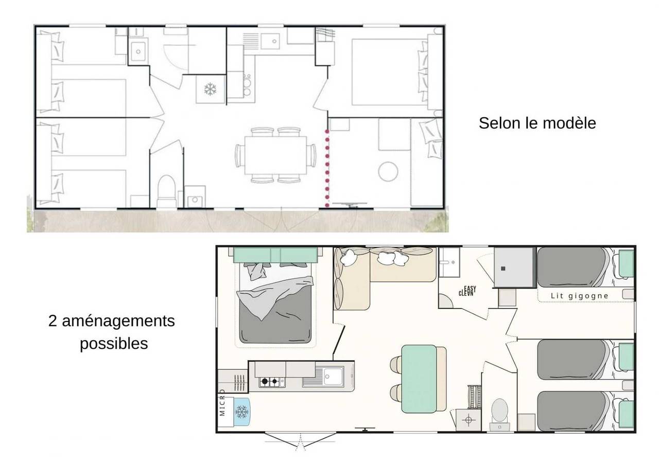 Zecamping familial espace aquatique pet friendly mobil-home Tv clim in Sérignan, Mittelmeerküste (Frankreich)