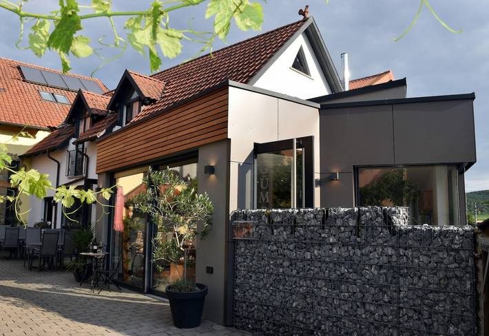 Ferienwohnung für 6 Personen, mit Balkon/Terrasse und Terrasse sowie Garten und Pool in Iphofen