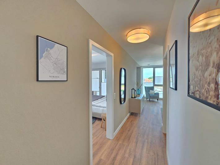 Ferienwohnung für 6 Personen, mit Sauna und Balkon sowie Ausblick in Norden - 3