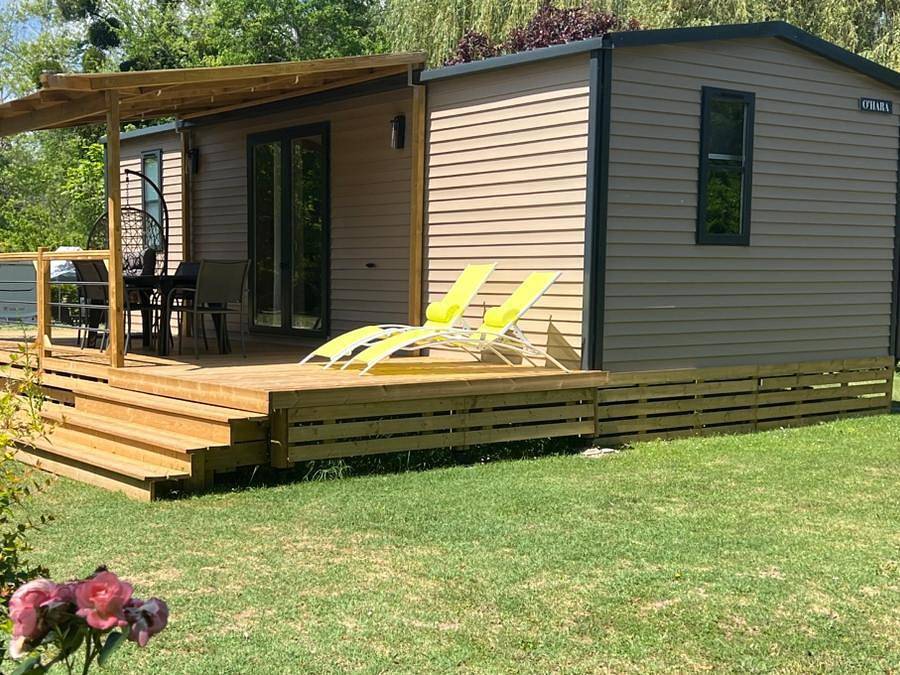 Camping Vallée de L'Indre - Mobilheim 6 personen - 6 Pers Vip Klimaanlage 3 Schlafz. in Montbazon, Tours und Umgebung