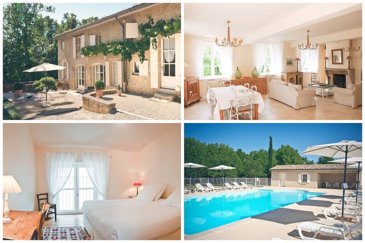 Gîte pour 6 personnes, avec piscine, adapté aux familles à Divajeu
