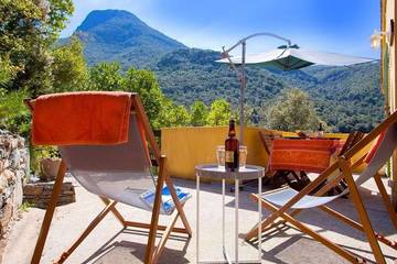 Gîte pour 3 personnes, avec jacuzzi et balcon, animaux acceptés à Olmeta-di-Capocorso