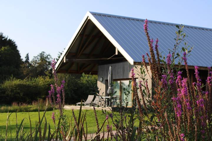 Chalet voor 8 personen, with uitzicht op het meer and tuin as well as zwembad in de Vogezen