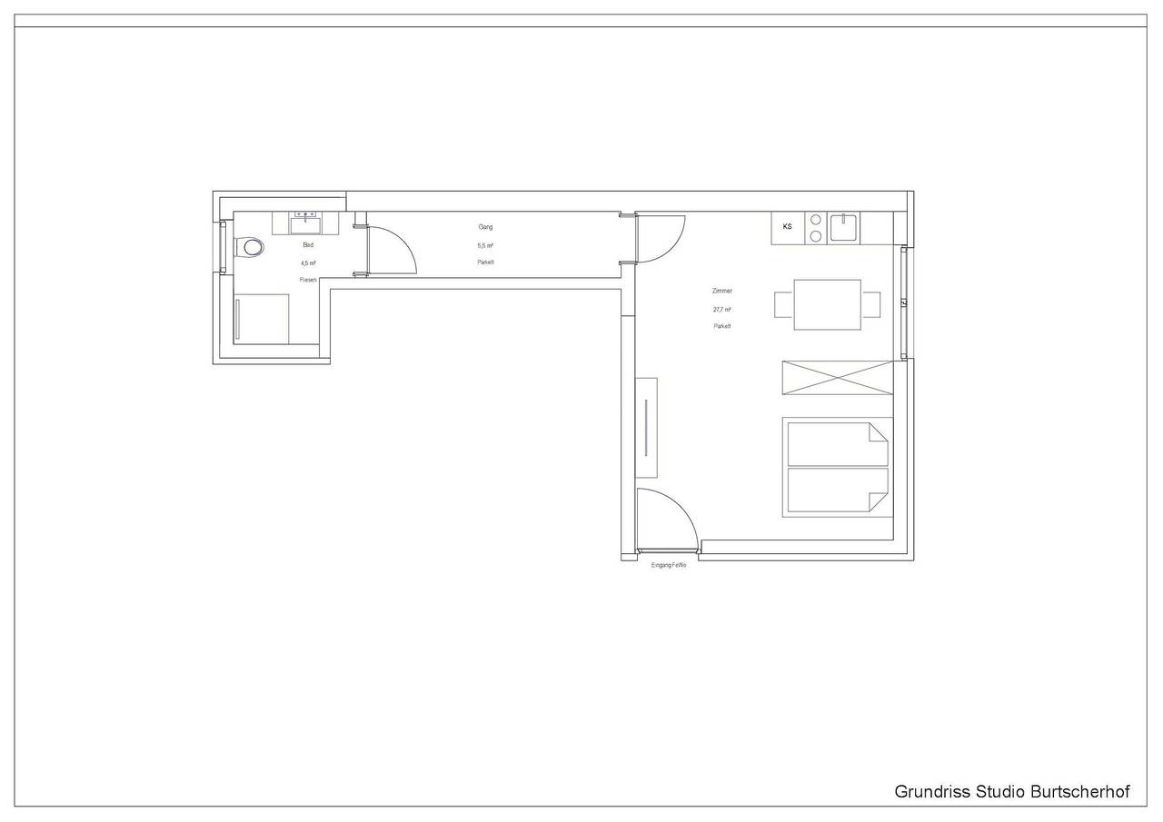 Ganze Ferienwohnung, Studio, Dusche, Wc, 1 Schlafraum in Bludenz, Verwall
