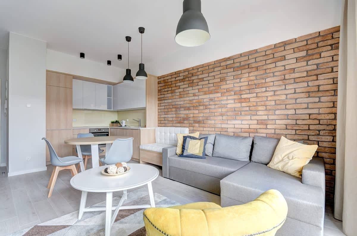 Hel lägenhet, Bright Apartment | River View and Parking Lot in Gdańsk, Zatoka Gdańska